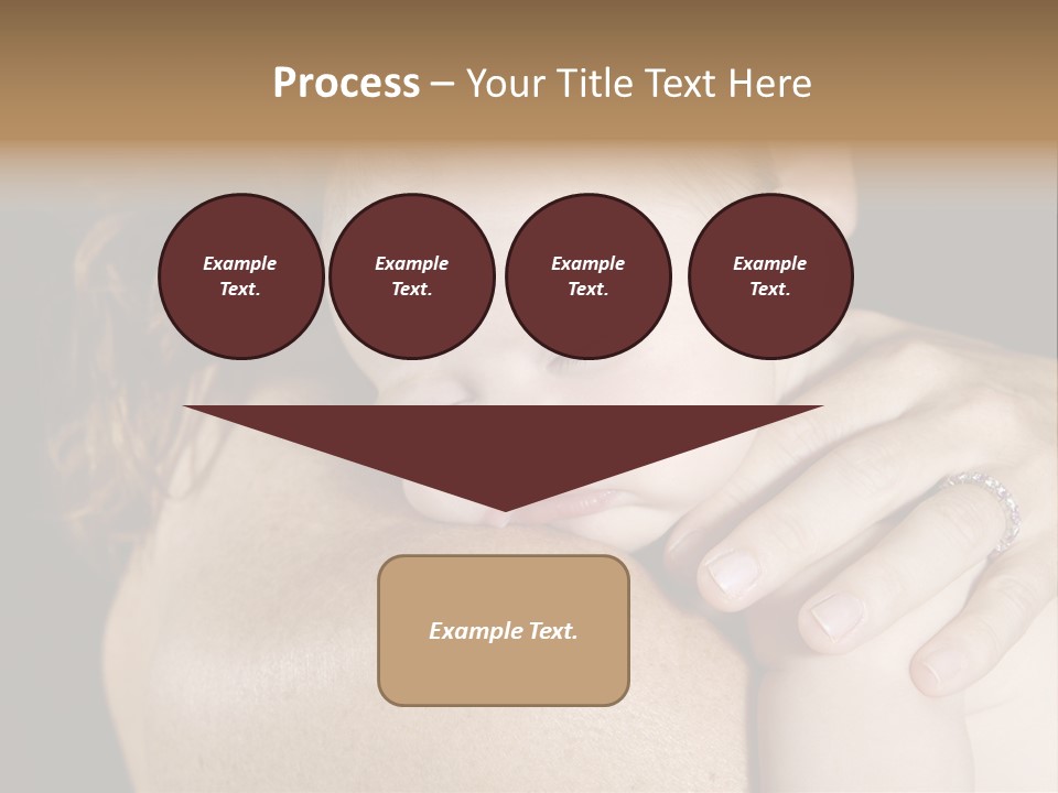 Baby Asleep On Mommas Shoulder PowerPoint Template