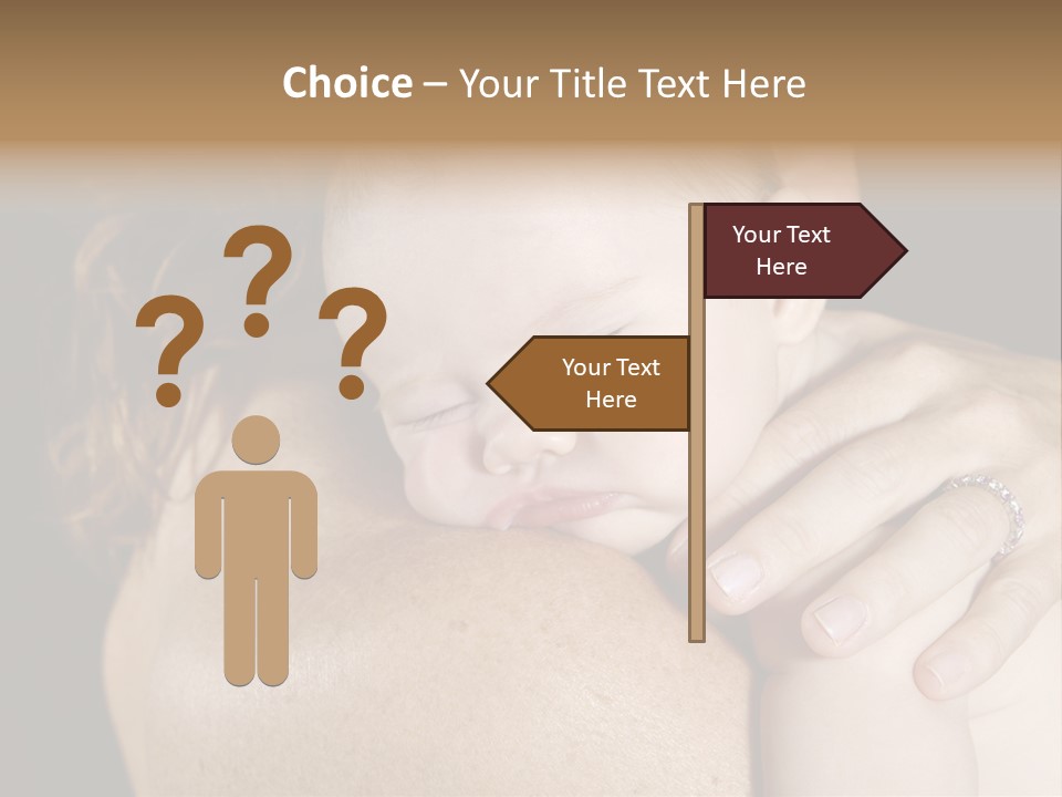 Baby Asleep On Mommas Shoulder PowerPoint Template