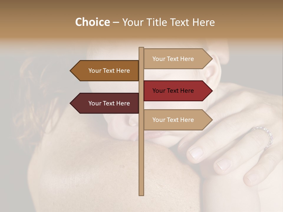 Baby Asleep On Mommas Shoulder PowerPoint Template