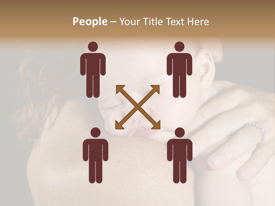 Baby Asleep On Mommas Shoulder PowerPoint Template