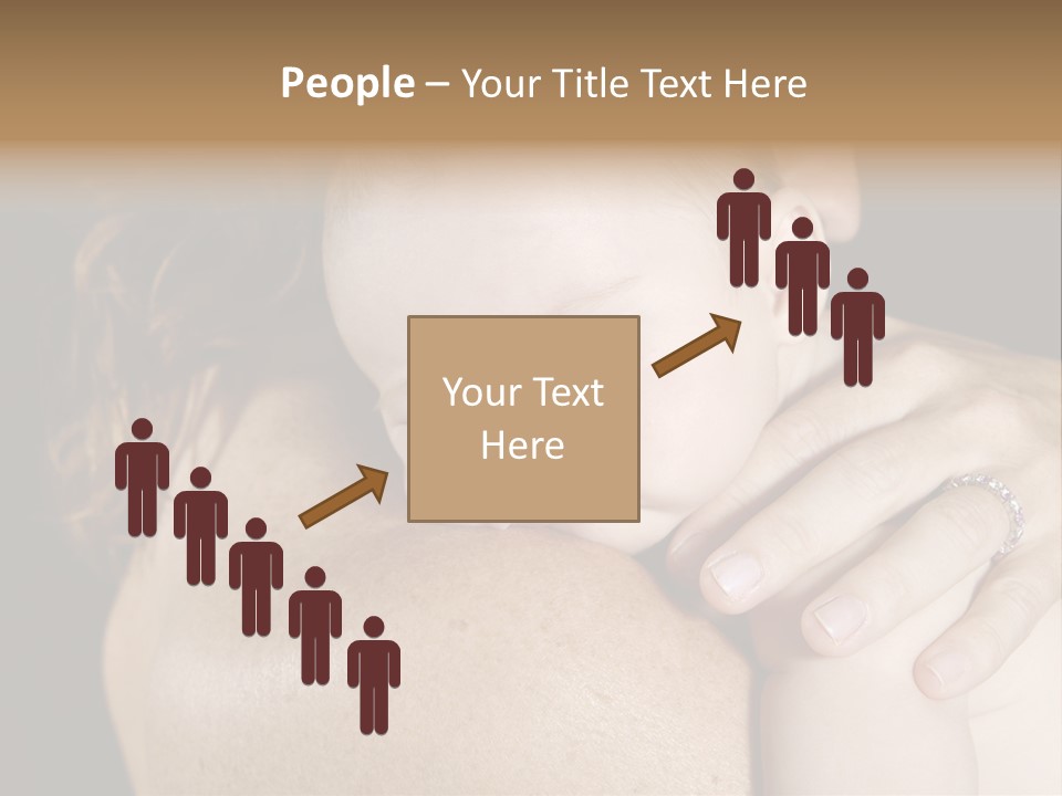 Baby Asleep On Mommas Shoulder PowerPoint Template