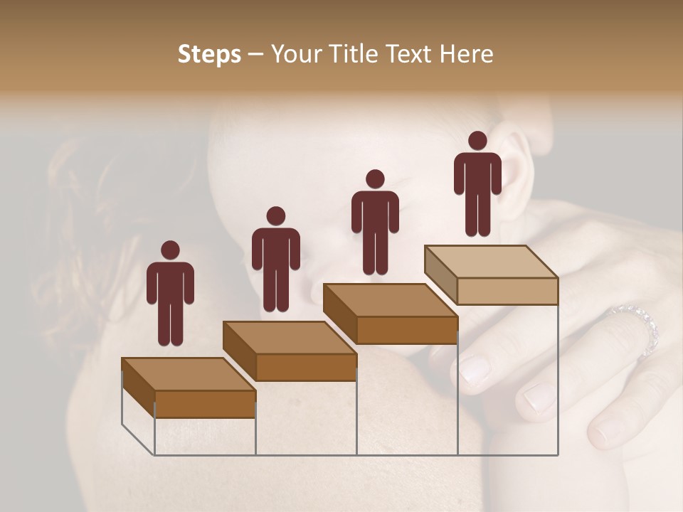 Baby Asleep On Mommas Shoulder PowerPoint Template