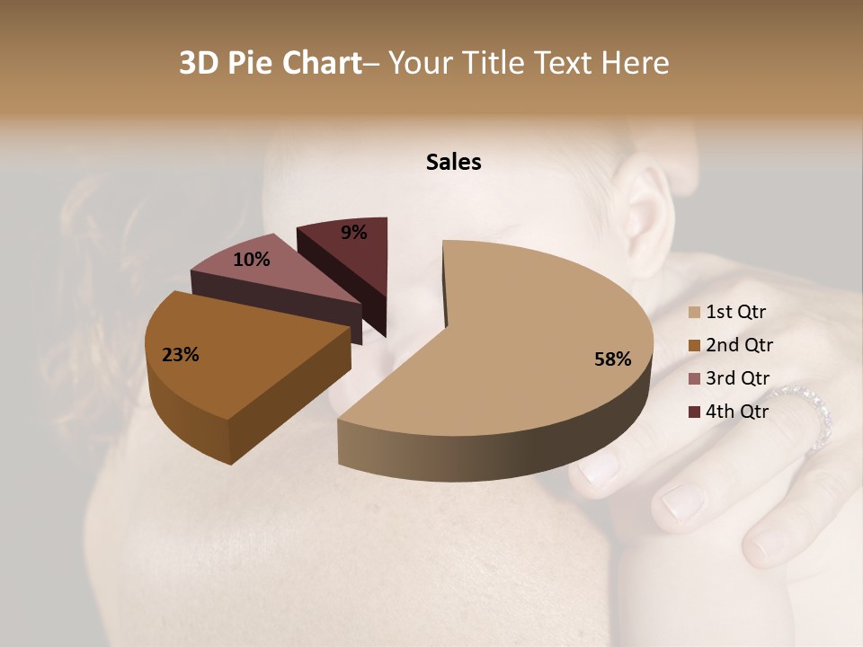 Baby Asleep On Mommas Shoulder PowerPoint Template