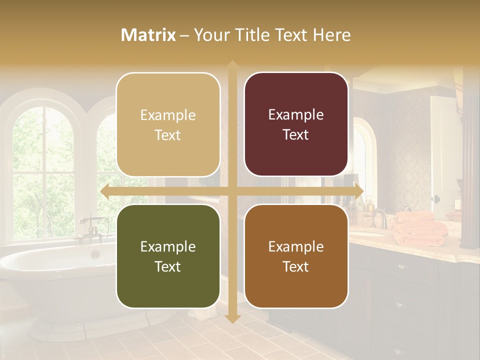 Luxury House Marble Bathroom In Window Light PowerPoint Template