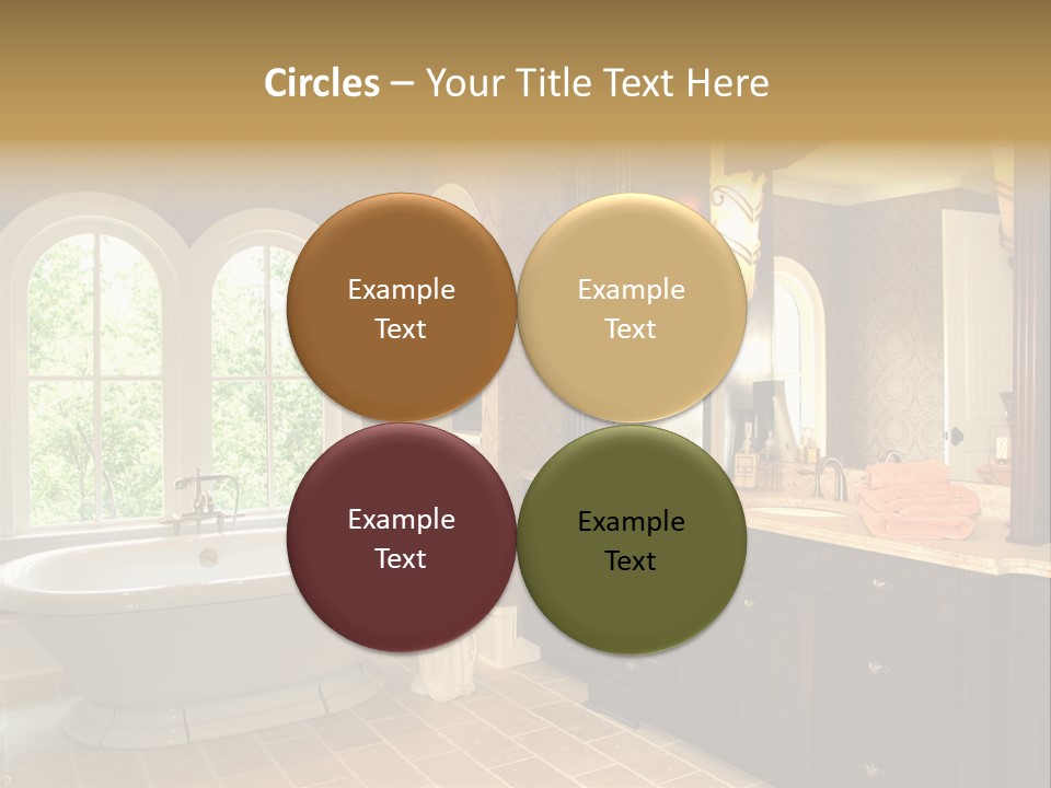 Luxury House Marble Bathroom In Window Light PowerPoint Template