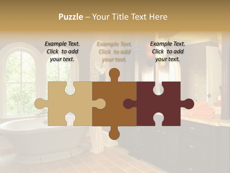 Luxury House Marble Bathroom In Window Light PowerPoint Template