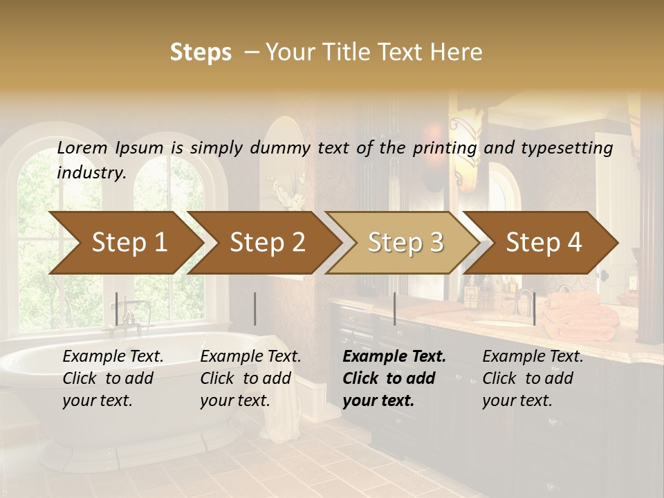 Luxury House Marble Bathroom In Window Light PowerPoint Template