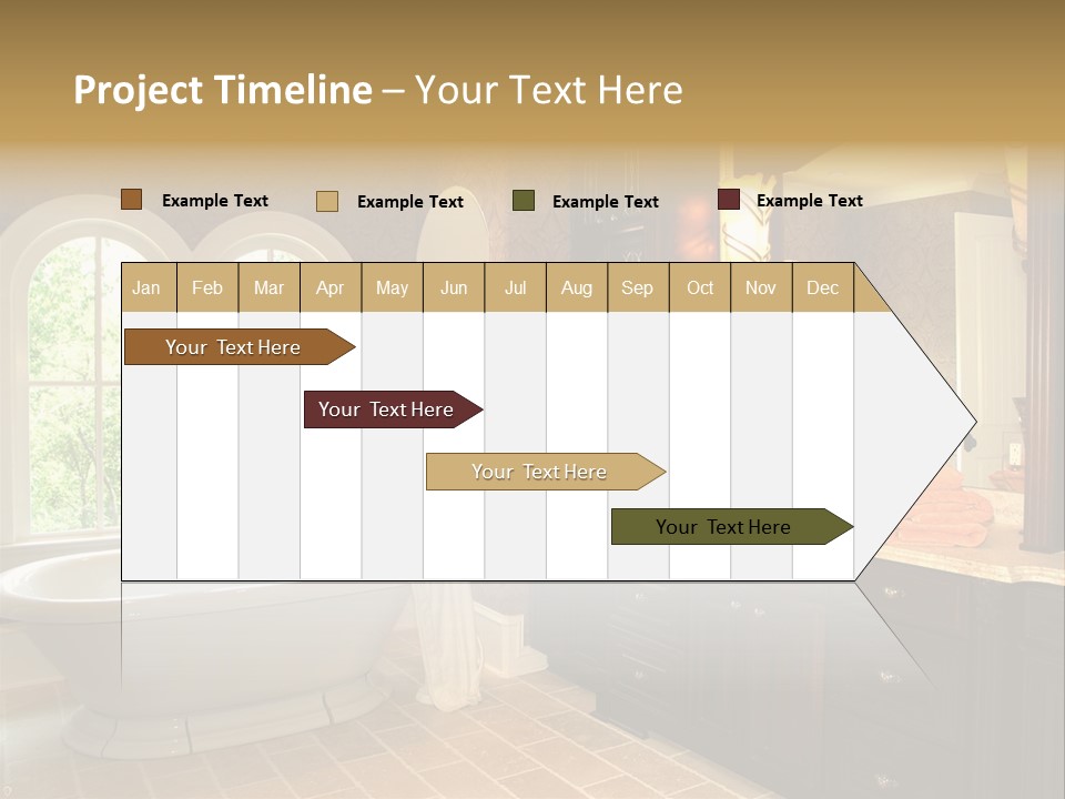 Luxury House Marble Bathroom In Window Light PowerPoint Template