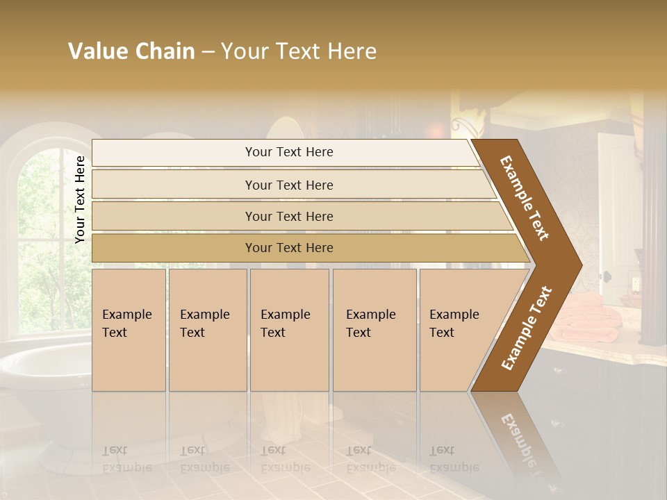 Luxury House Marble Bathroom In Window Light PowerPoint Template