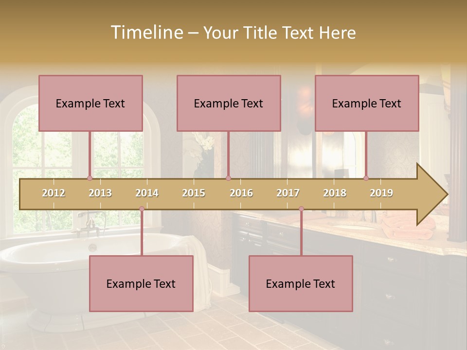 Luxury House Marble Bathroom In Window Light PowerPoint Template