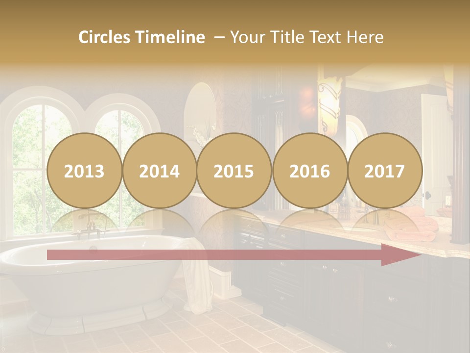 Luxury House Marble Bathroom In Window Light PowerPoint Template