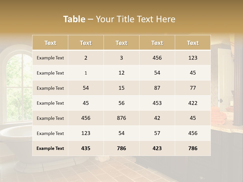 Luxury House Marble Bathroom In Window Light PowerPoint Template