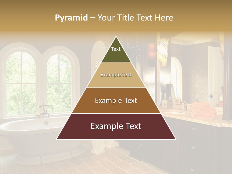 Luxury House Marble Bathroom In Window Light PowerPoint Template