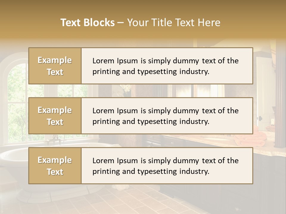 Luxury House Marble Bathroom In Window Light PowerPoint Template