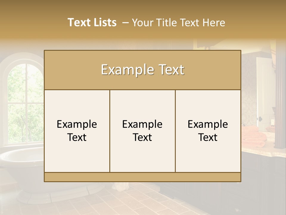 Luxury House Marble Bathroom In Window Light PowerPoint Template