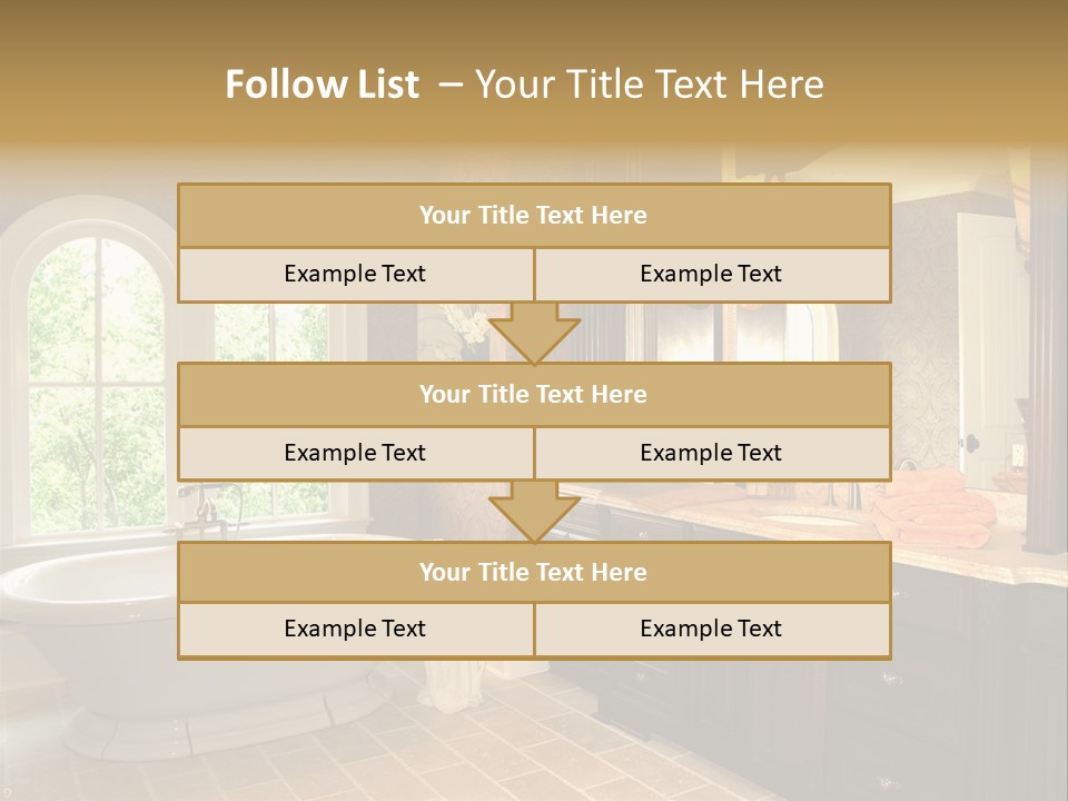 Luxury House Marble Bathroom In Window Light PowerPoint Template