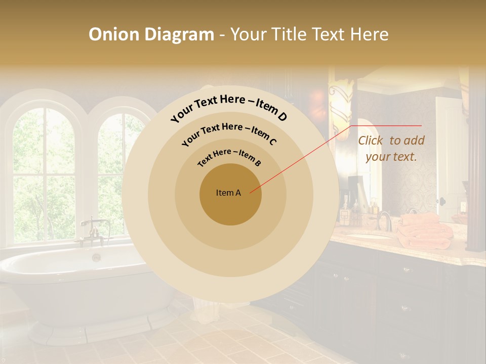 Luxury House Marble Bathroom In Window Light PowerPoint Template