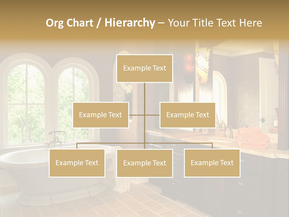 Luxury House Marble Bathroom In Window Light PowerPoint Template