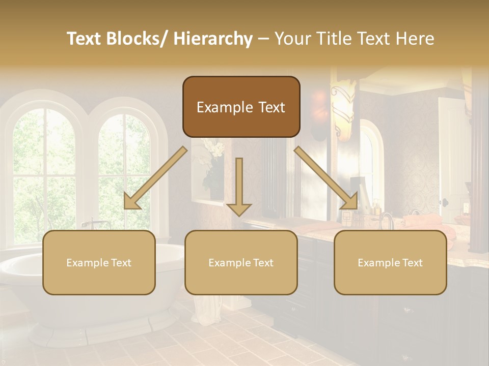 Luxury House Marble Bathroom In Window Light PowerPoint Template