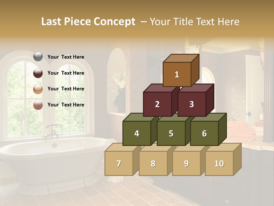 Luxury House Marble Bathroom In Window Light PowerPoint Template