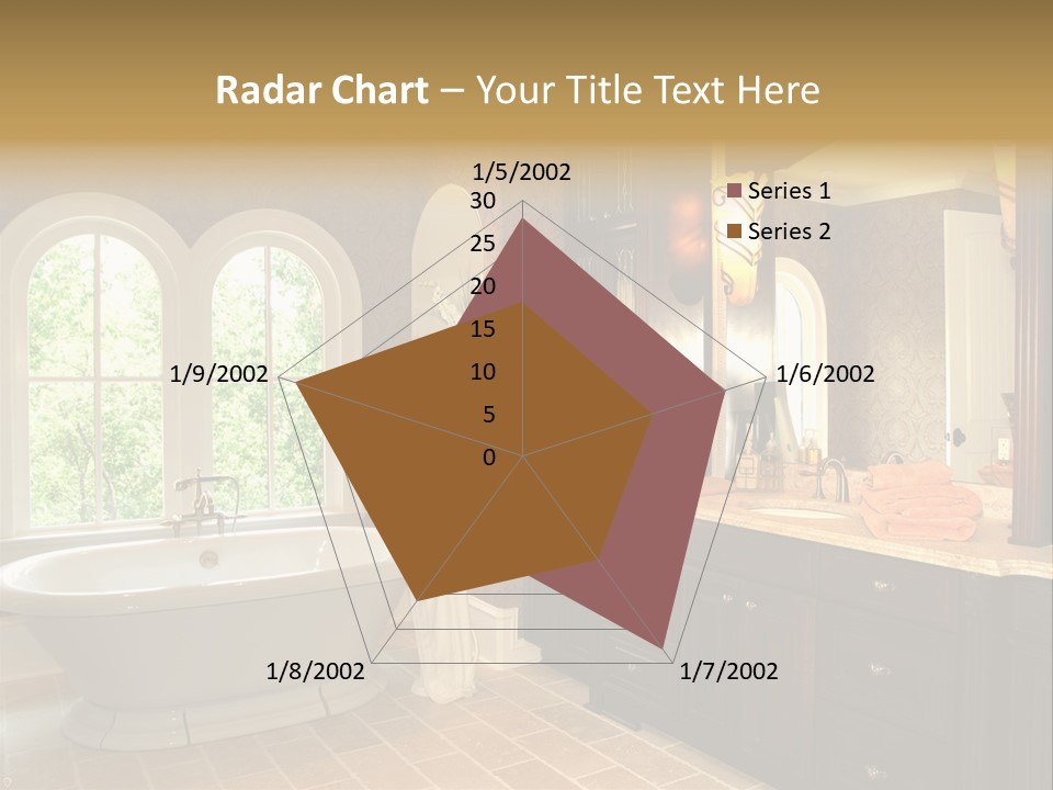 Luxury House Marble Bathroom In Window Light PowerPoint Template