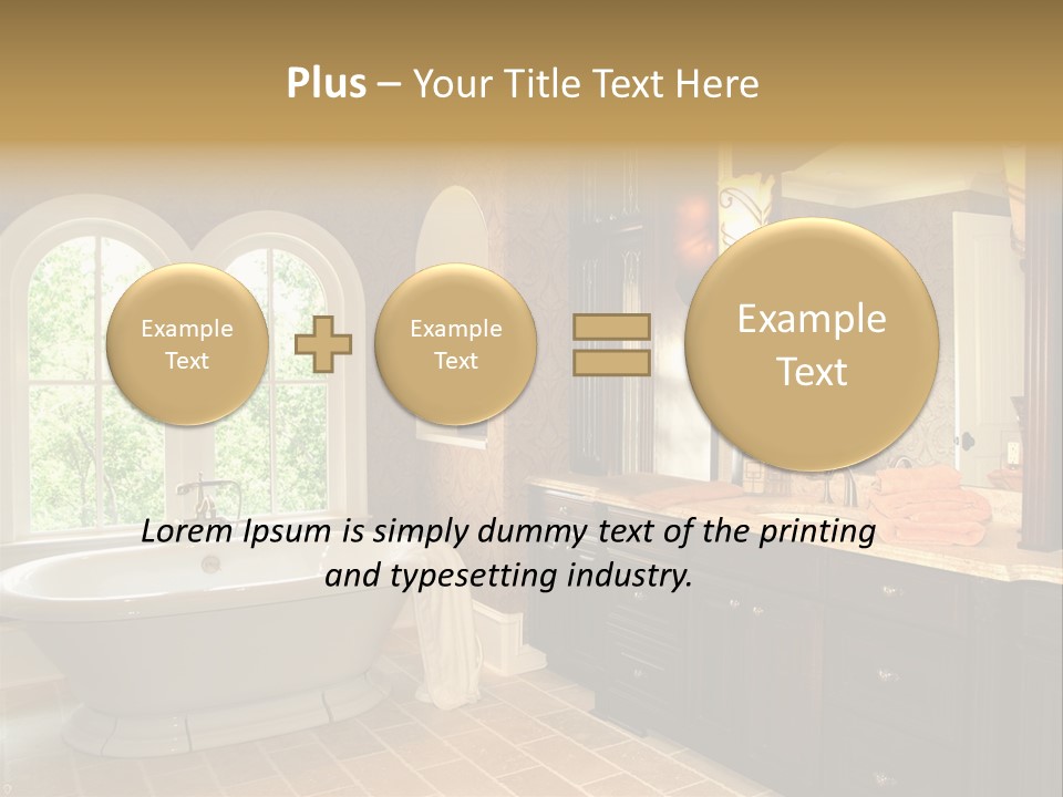 Luxury House Marble Bathroom In Window Light PowerPoint Template