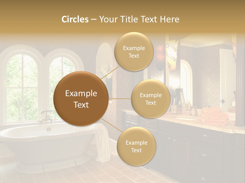 Luxury House Marble Bathroom In Window Light PowerPoint Template