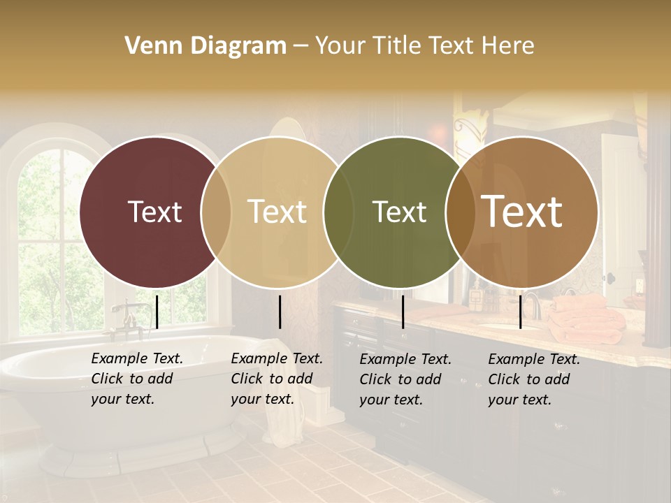 Luxury House Marble Bathroom In Window Light PowerPoint Template