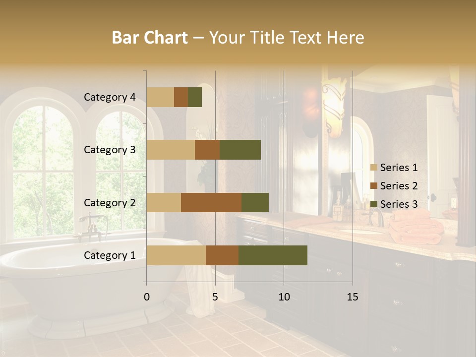 Luxury House Marble Bathroom In Window Light PowerPoint Template