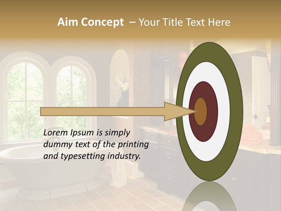 Luxury House Marble Bathroom In Window Light PowerPoint Template