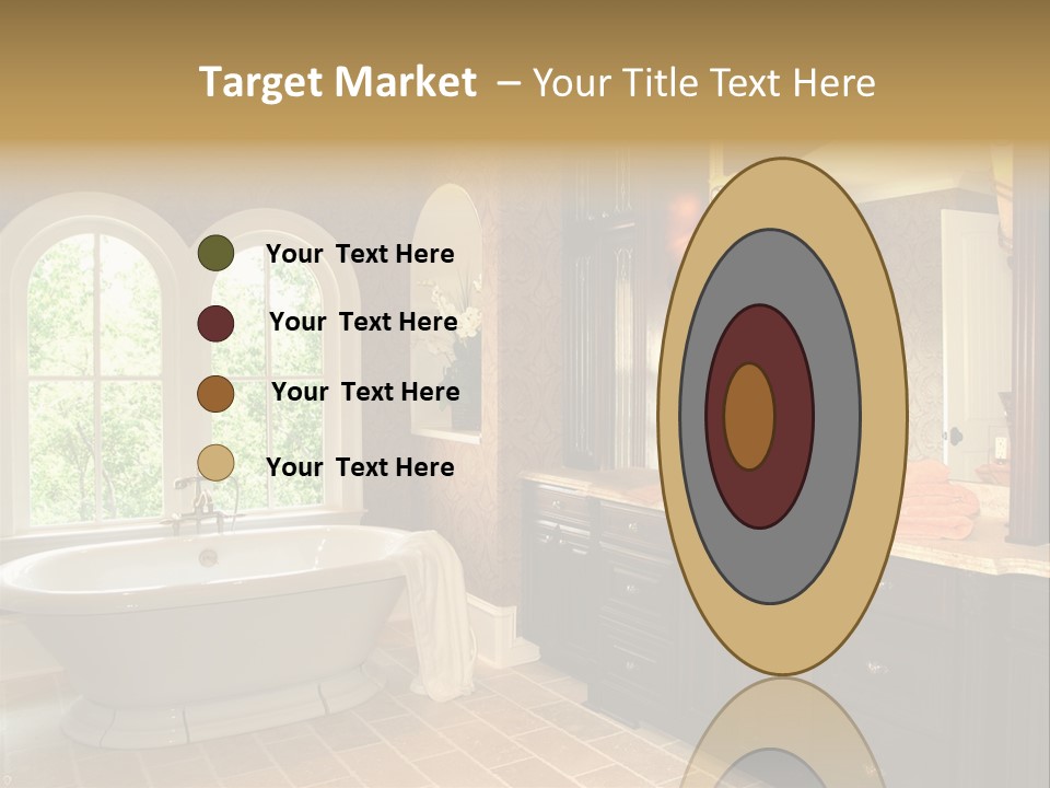 Luxury House Marble Bathroom In Window Light PowerPoint Template