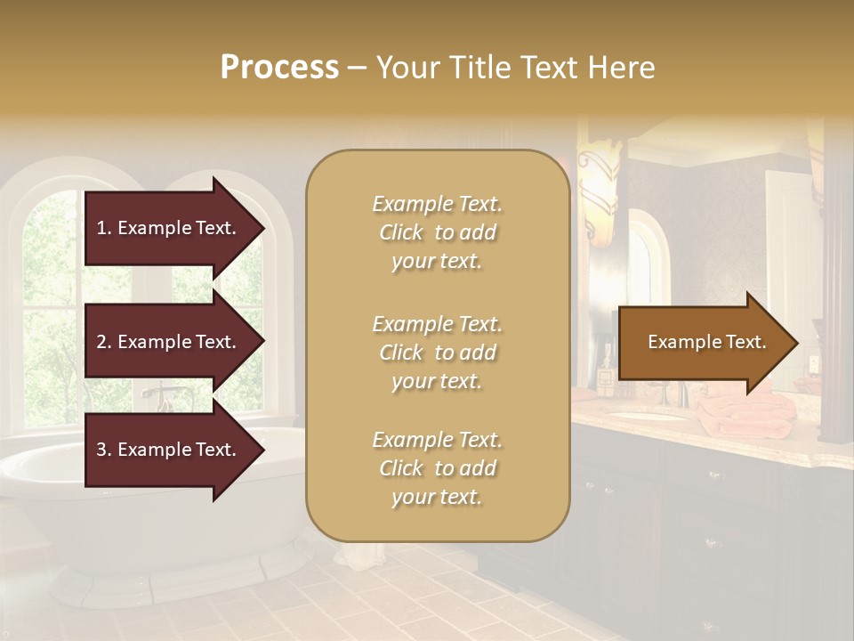 Luxury House Marble Bathroom In Window Light PowerPoint Template