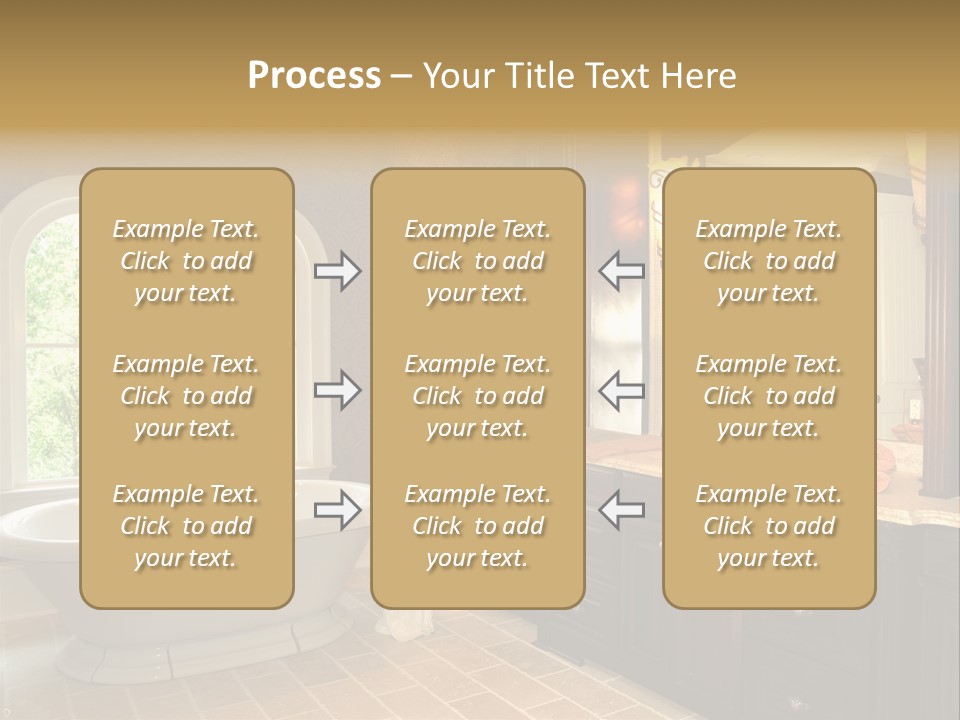 Luxury House Marble Bathroom In Window Light PowerPoint Template