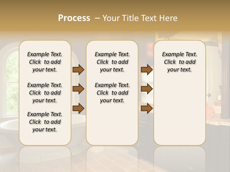 Luxury House Marble Bathroom In Window Light PowerPoint Template
