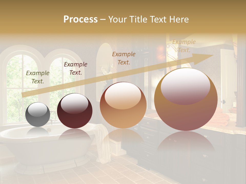 Luxury House Marble Bathroom In Window Light PowerPoint Template