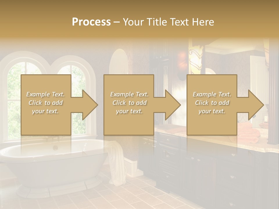 Luxury House Marble Bathroom In Window Light PowerPoint Template