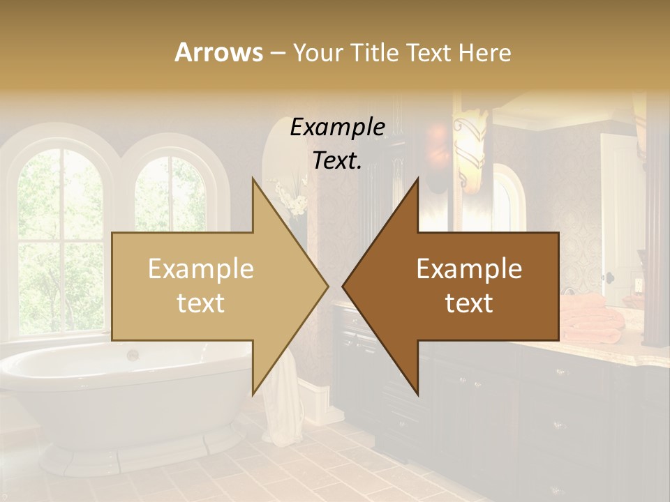 Luxury House Marble Bathroom In Window Light PowerPoint Template