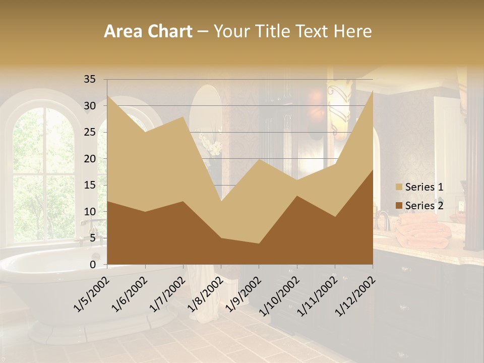 Luxury House Marble Bathroom In Window Light PowerPoint Template