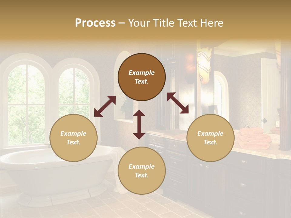 Luxury House Marble Bathroom In Window Light PowerPoint Template