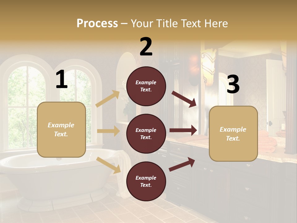 Luxury House Marble Bathroom In Window Light PowerPoint Template