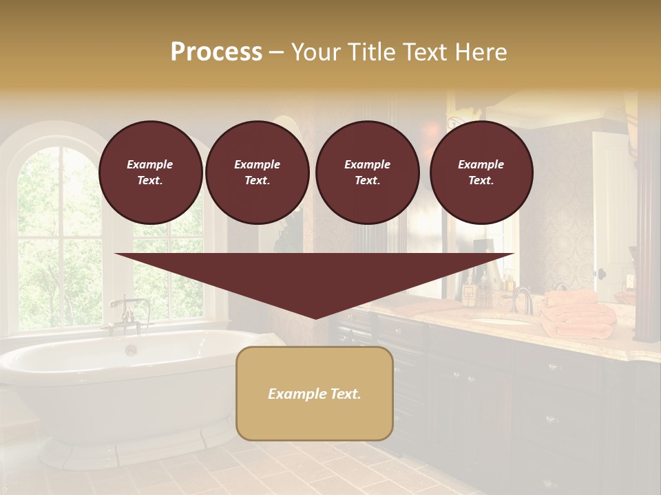 Luxury House Marble Bathroom In Window Light PowerPoint Template