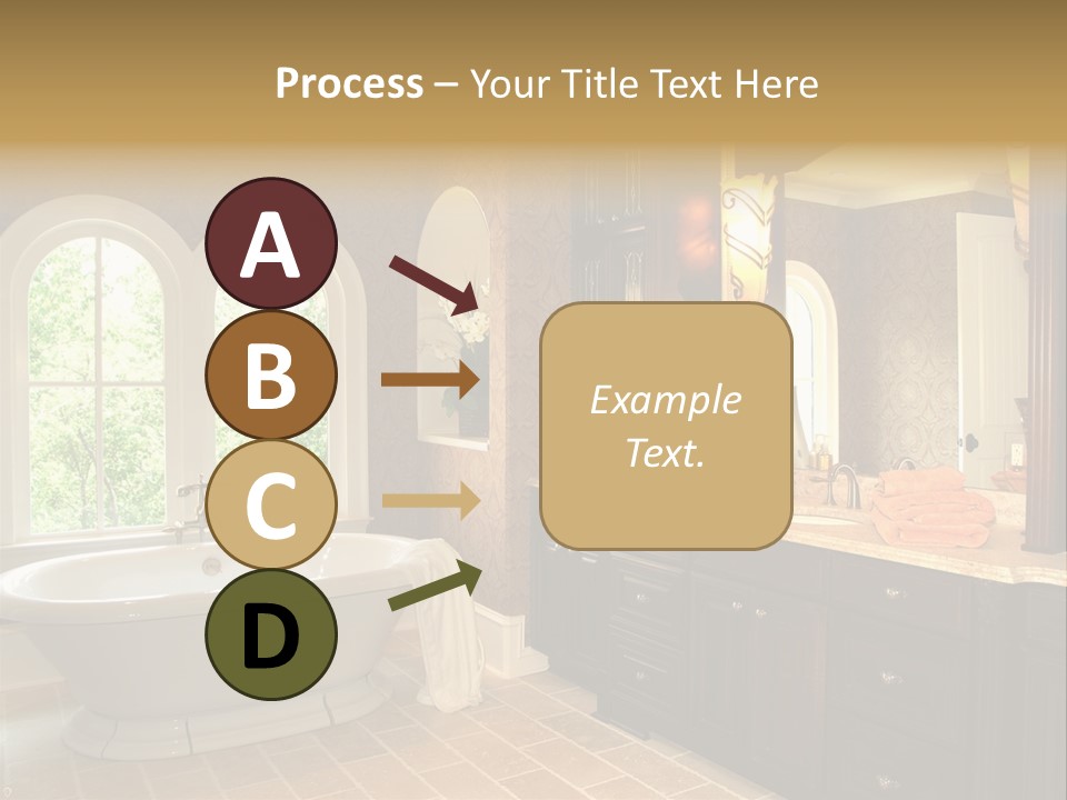 Luxury House Marble Bathroom In Window Light PowerPoint Template