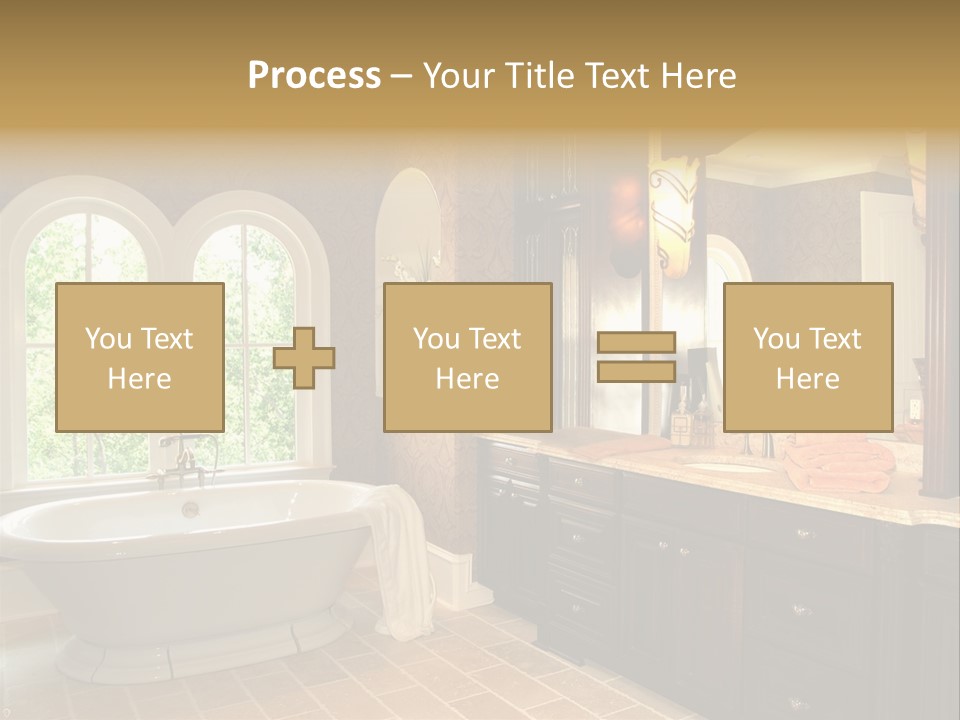 Luxury House Marble Bathroom In Window Light PowerPoint Template