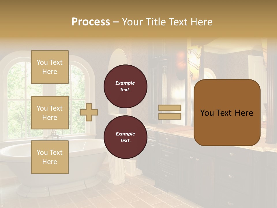 Luxury House Marble Bathroom In Window Light PowerPoint Template