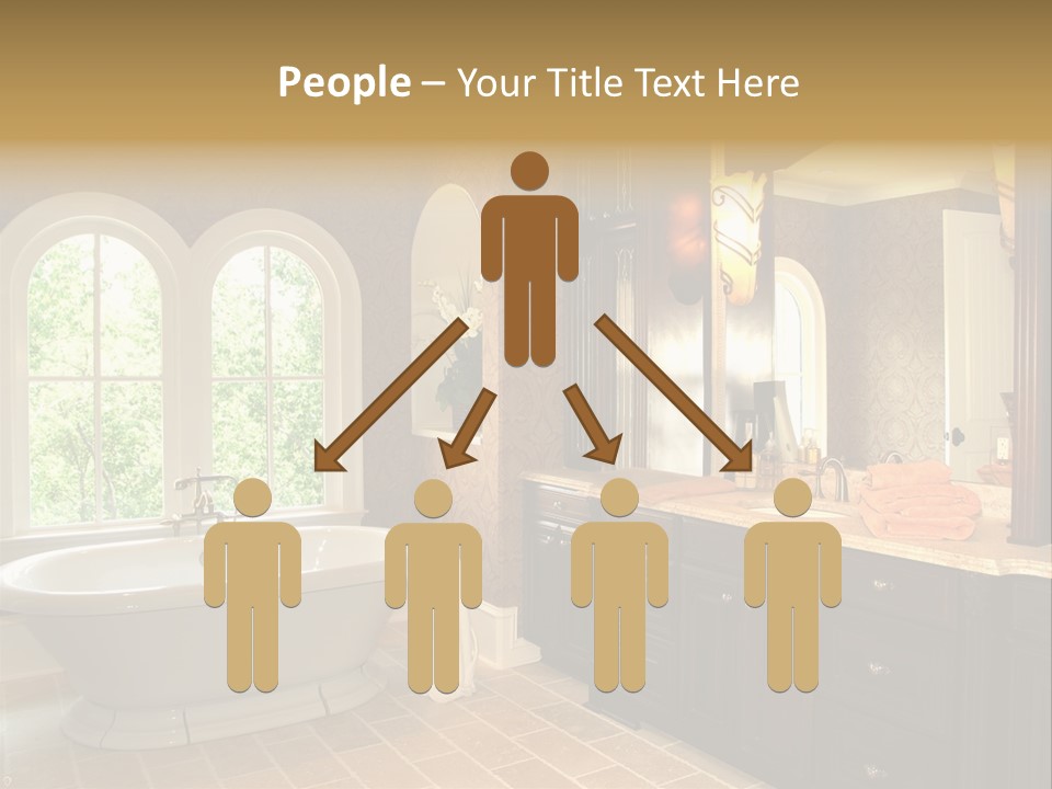 Luxury House Marble Bathroom In Window Light PowerPoint Template