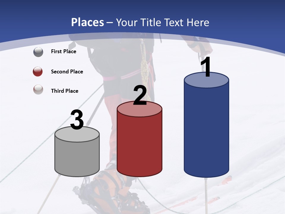 Scene From Walking On Mountain Top. PowerPoint Template