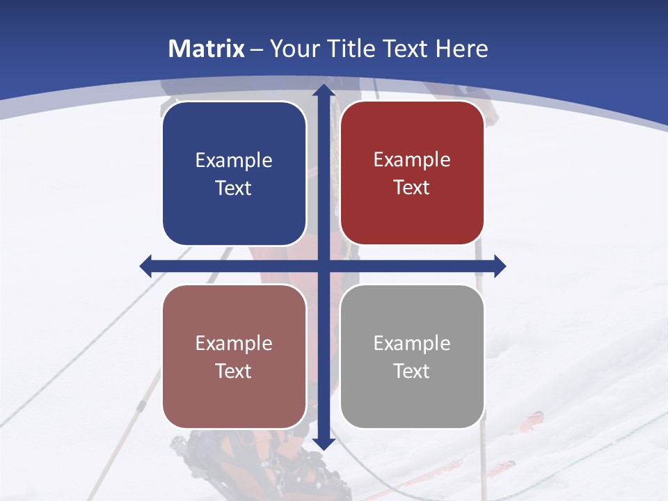 Scene From Walking On Mountain Top. PowerPoint Template