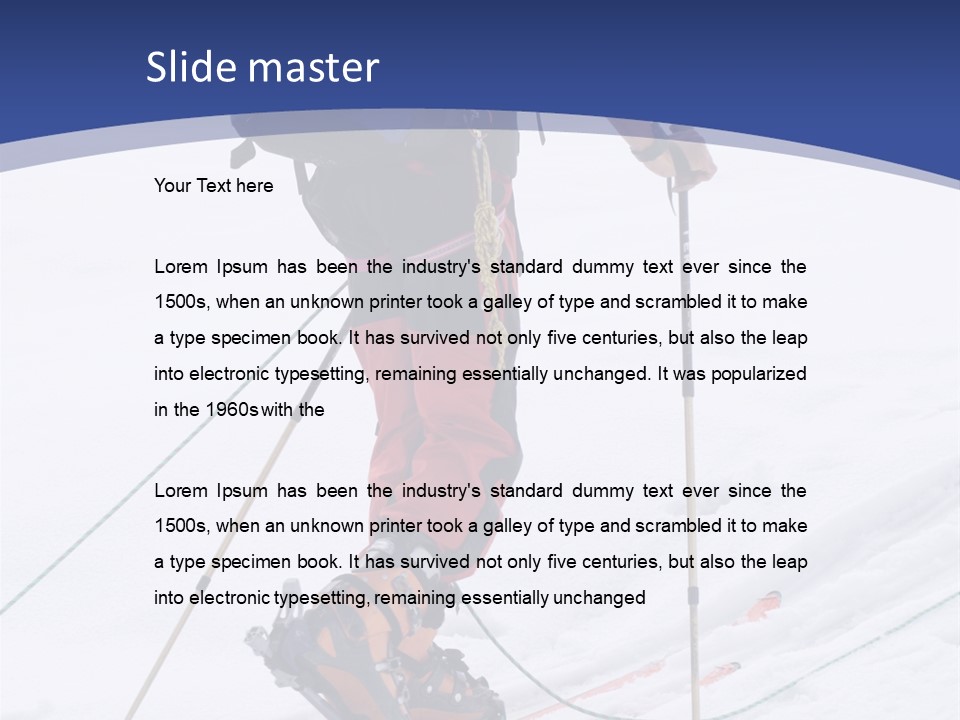 Scene From Walking On Mountain Top. PowerPoint Template