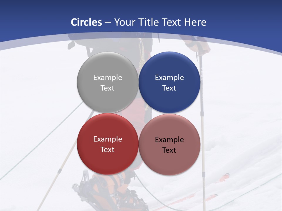 Scene From Walking On Mountain Top. PowerPoint Template