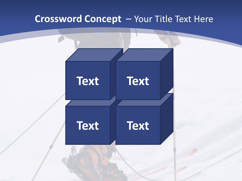Scene From Walking On Mountain Top. PowerPoint Template